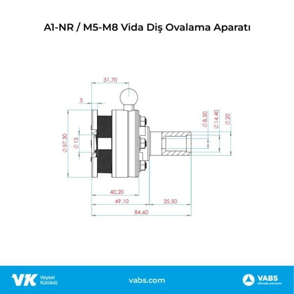 A1-NR / M5-M8 Cabezal para Laminar Roscas - Imagen 2