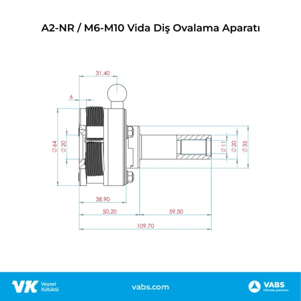 A2-NR / M6-M10 Cabezal para Laminar Roscas - Imagen 2