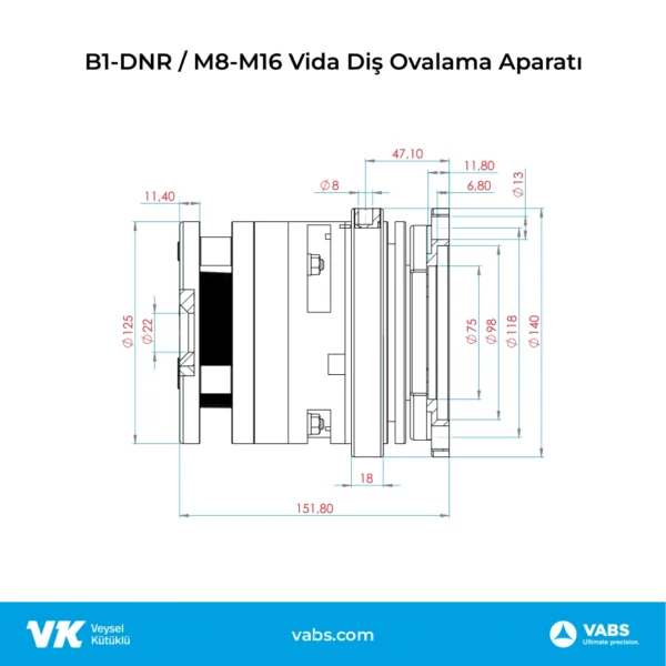 B1-DNR / M8-M16 Thread Rolling Head - Image 2