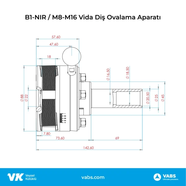 B1-NIR / M8-M16 Cabezal para Laminar Roscas - Imagen 2