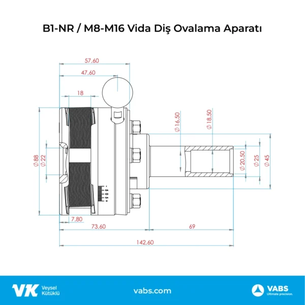 B1-NR / M8-M16 Cabezal para Laminar Roscas - Imagen 3