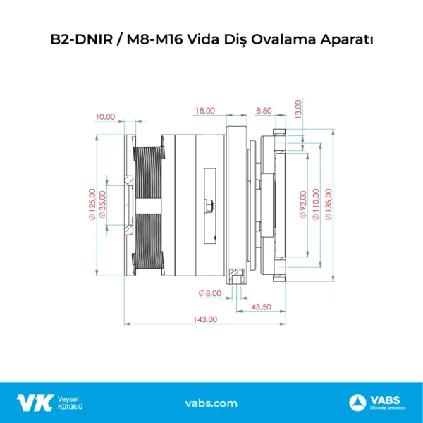 B2-DNIR / M12-M22 Cabezal para Laminar Roscas - Imagen 2