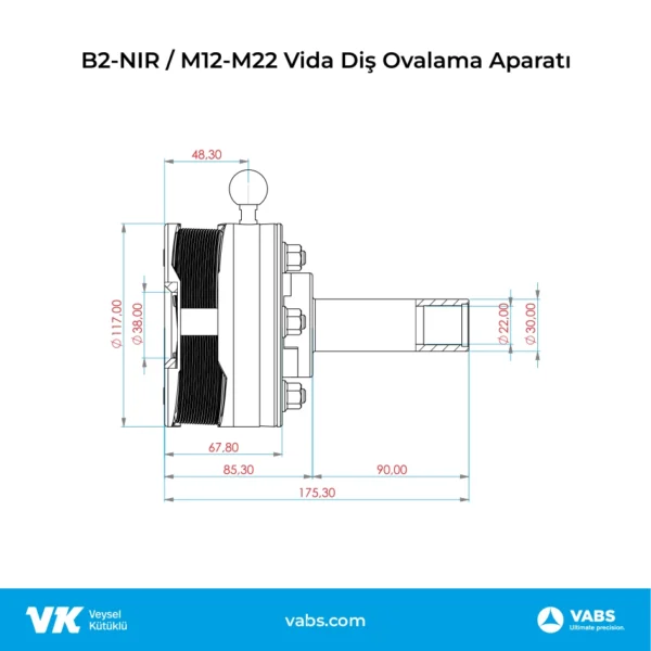 B2-NIR / M12-M22 Cabezal para Laminar Roscas - Imagen 2