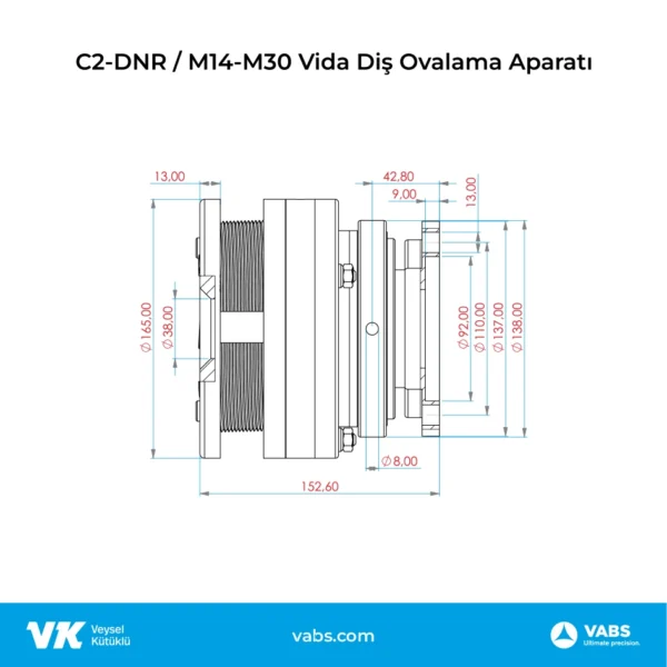 C2-DNR / M14-M30 Thread Rolling Head - Image 2
