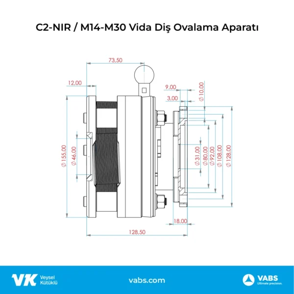 C2-NIR / M14-M30 Cabezal para Laminar Roscas - Imagen 2