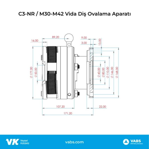 C3-NR / M26-M42 Cabezal para Laminar Roscas - Imagen 2